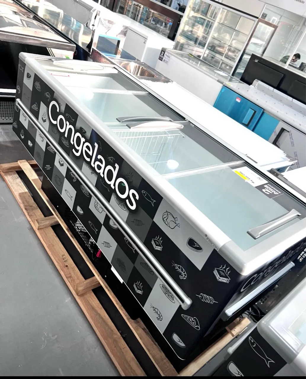 Ilha pra congelados 2metros com Led - nova
