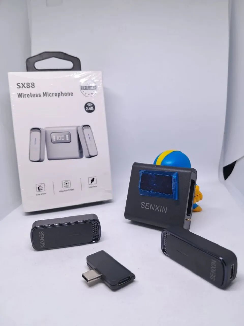 Promoção!!! Microfone Lapela Sem Fio Tipo C SX88 SENXIN - Foto 2