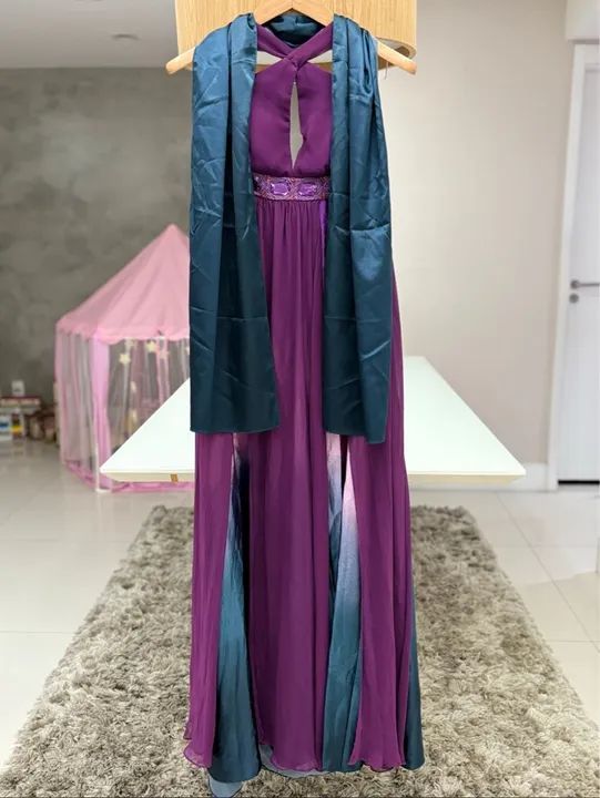 vestido longo madrinha magenta  - Foto 2