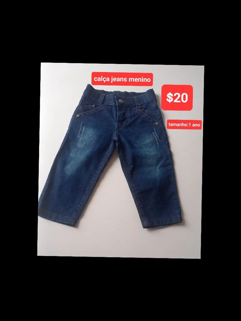 Calça Jeans Menino - Tamanho 1 ano $20