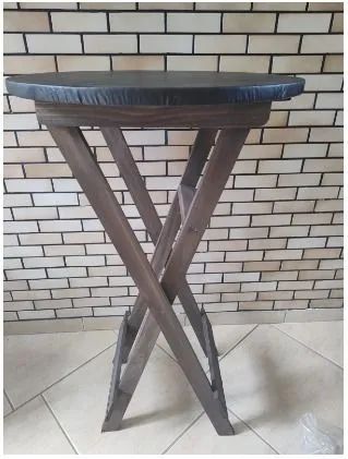 Mesa bistrô dobrável com assento estofado revestido com courino direto do fabricante.  - Foto 3
