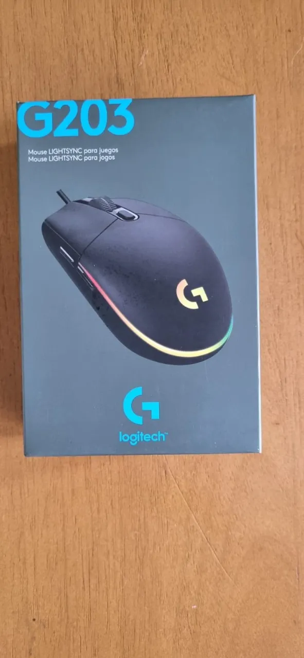 mouse logitech g 203 preto