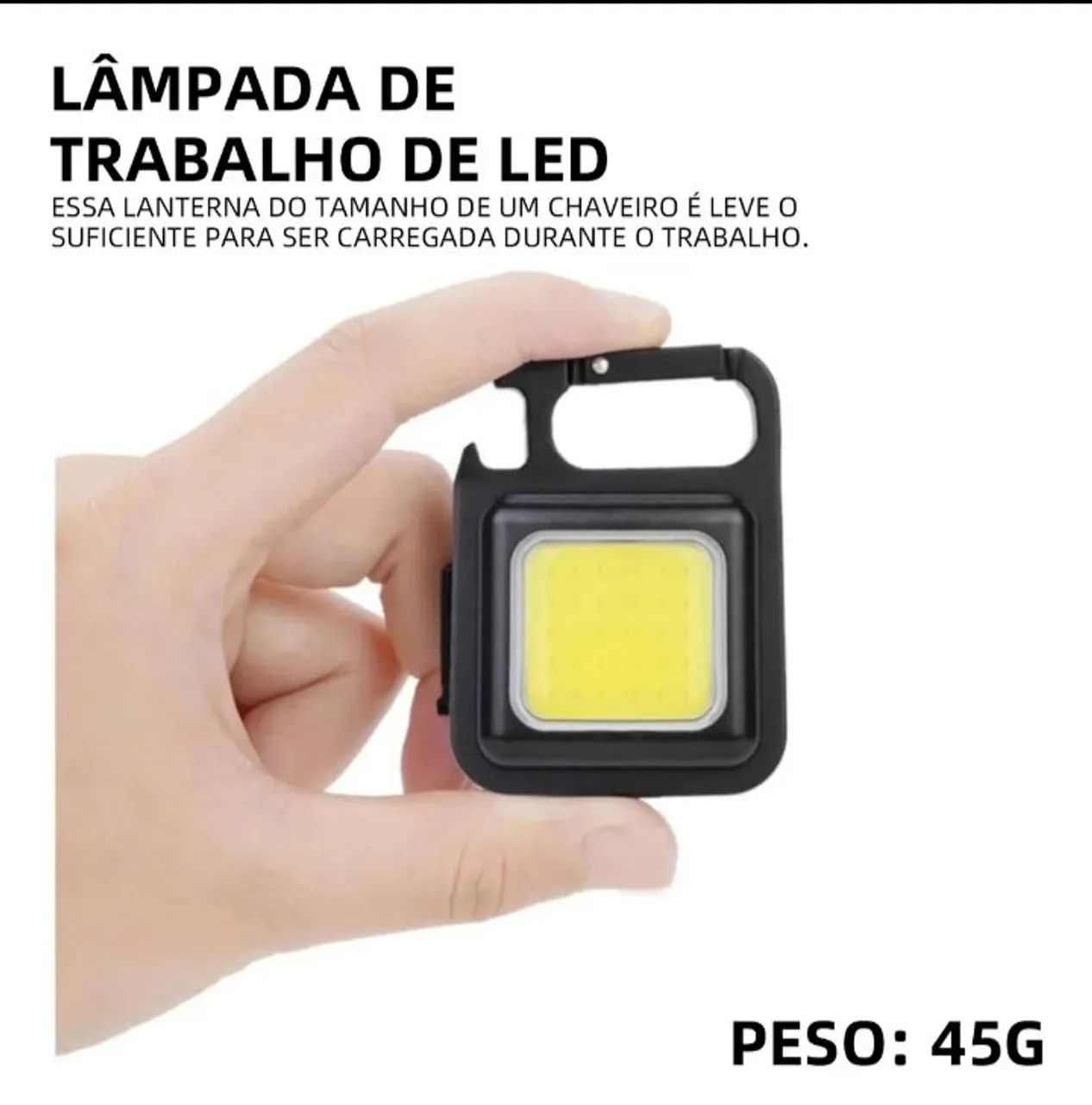 Mini Lanterna LED de Trabalho - Leve e Prática
