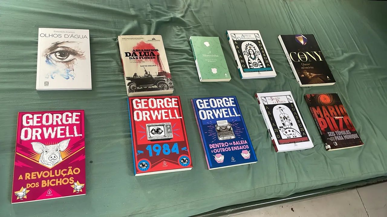 11 livros, em ótimo estado. Livros diversos - George Orwell, Machado de Assis e mais