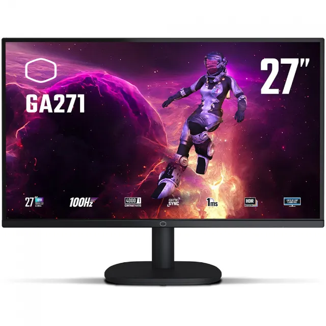 Monitor Gamer Cooler Master GA271, 27 Pol, QHD, 1ms, 100Hz, HDR, NOVO, Lacrado