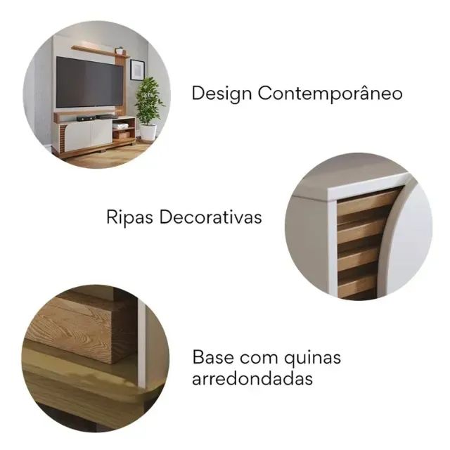 Receba em 24h, frete incluso! Home Jurerê Larg. 1.50m  para TV até 65" - Foto 3