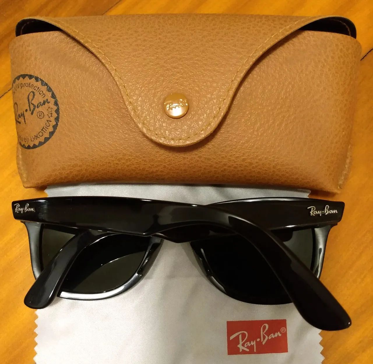 Óculos de Sol Ray-Ban original - Wayfarer preto - Foto 2