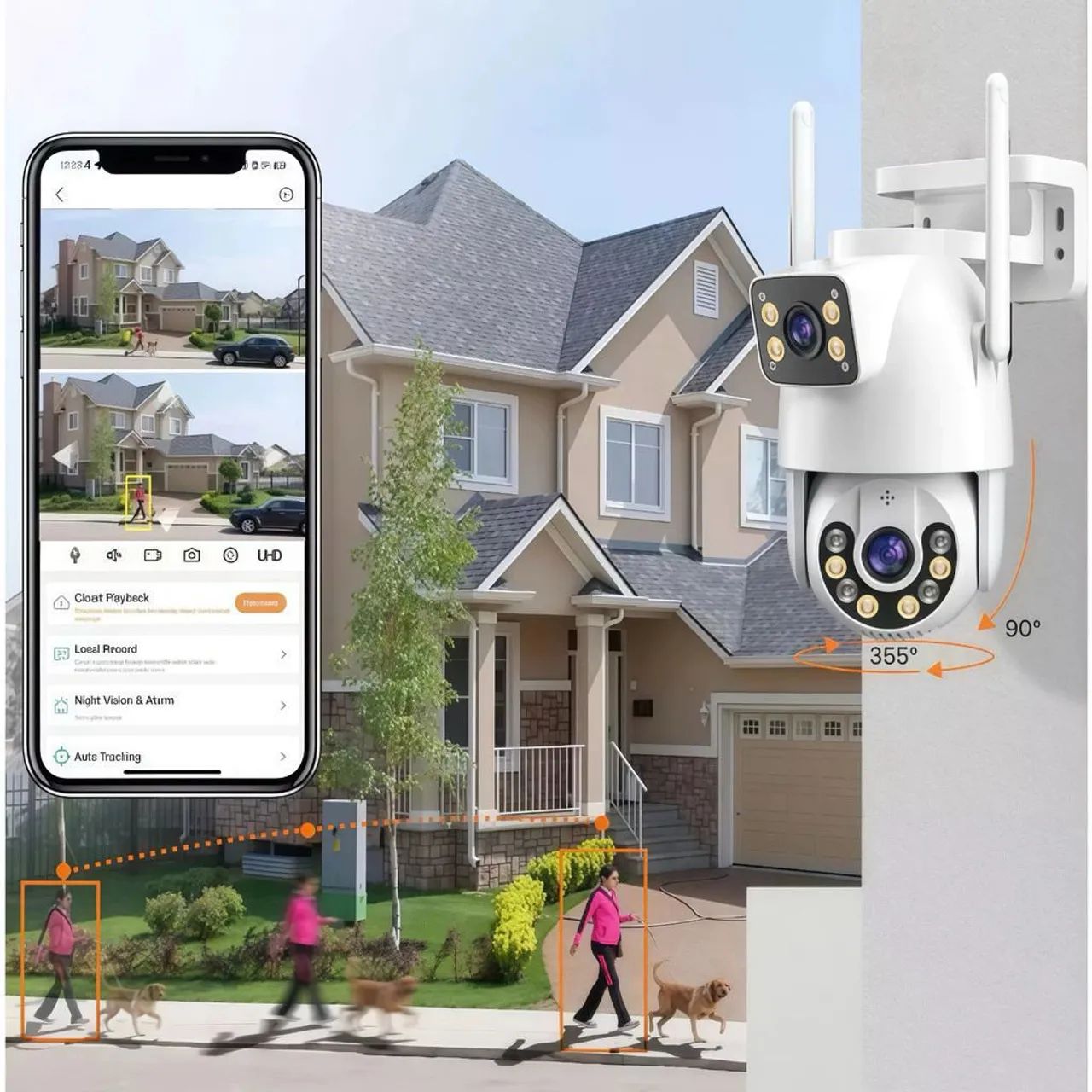 Câmera de Segurança Wi-Fi Full HD 1080P com Visão Noturna - Foto 3
