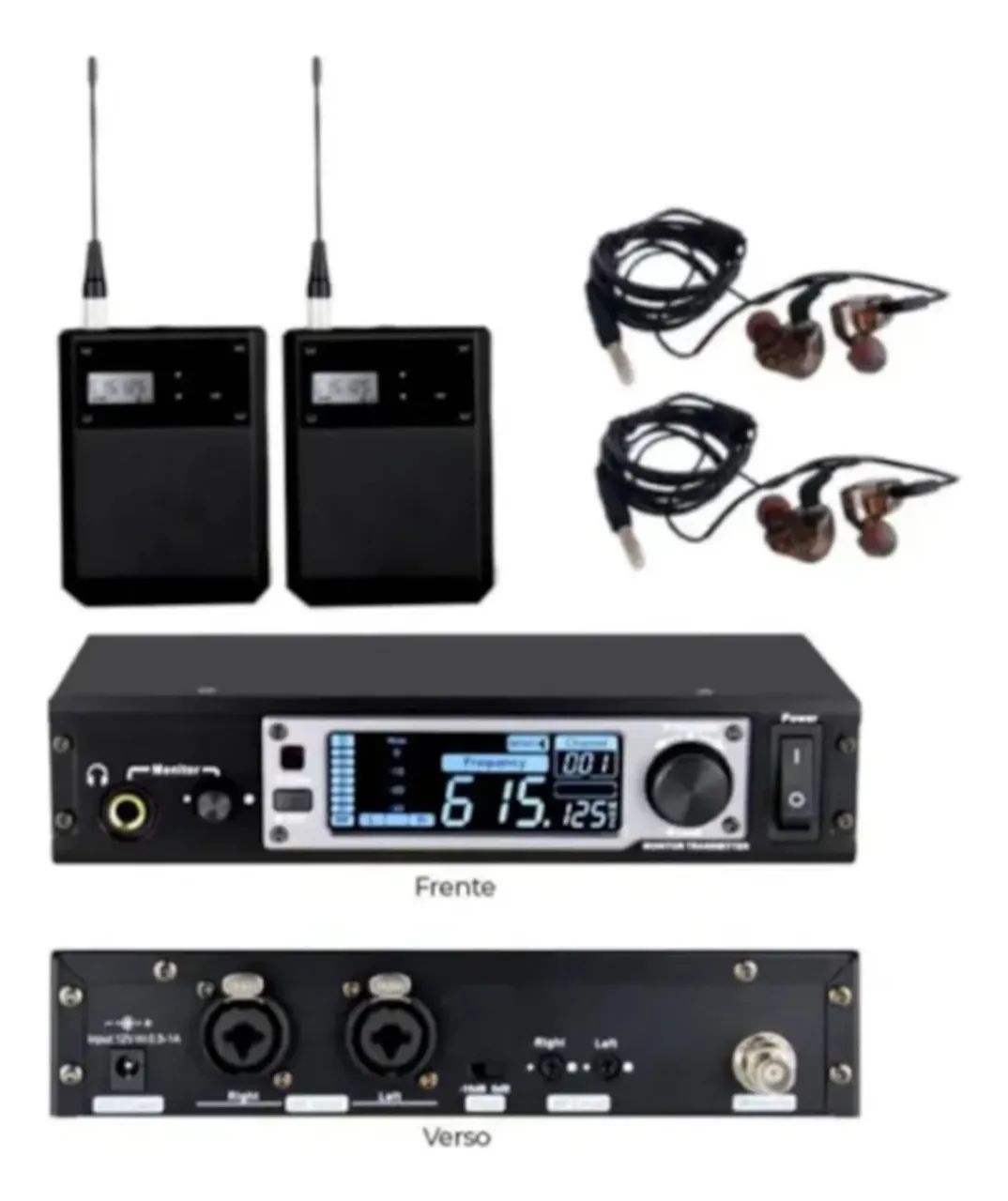 Monitor Dylan Sem Fio UHF DSM600 C/ 2 Bodypack 2 Headphones - Foto 3