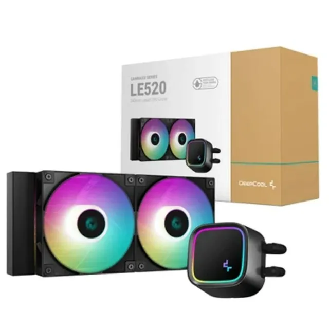 Water Cooler 240mm DeepCool Gammaxx LE520, ARGB, AMD e Intel, Preto