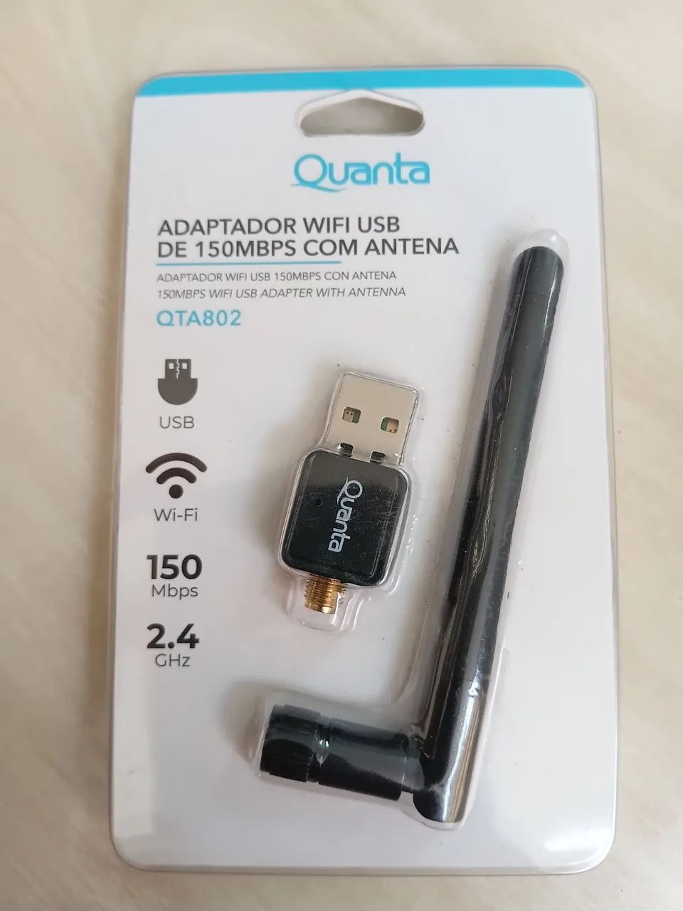 Adaptador Wi-Fi USB com Antena