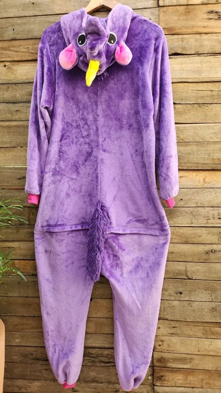 Pijama macacão de unicórnio kigurumi 