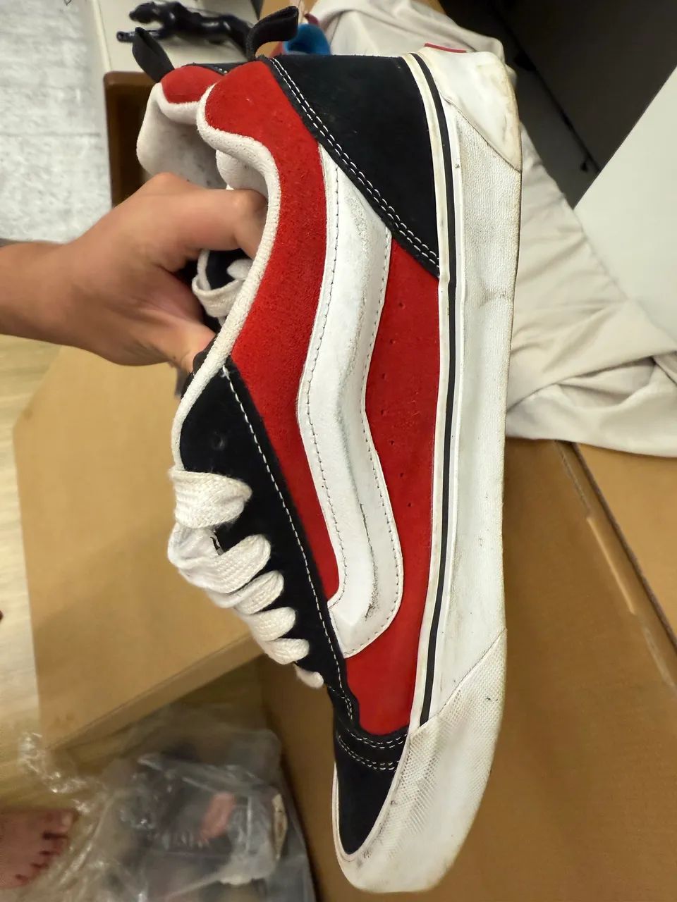 Tenis vans Knu Skull Red