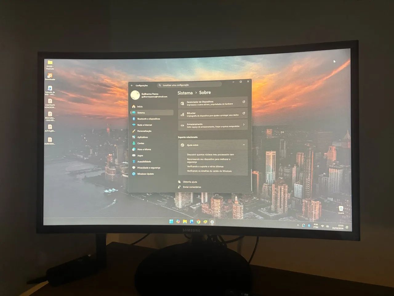 DESKTOP Lenovo Intel Core i5 - 9400T + MONITOR SAMSUNG CURVO 27?