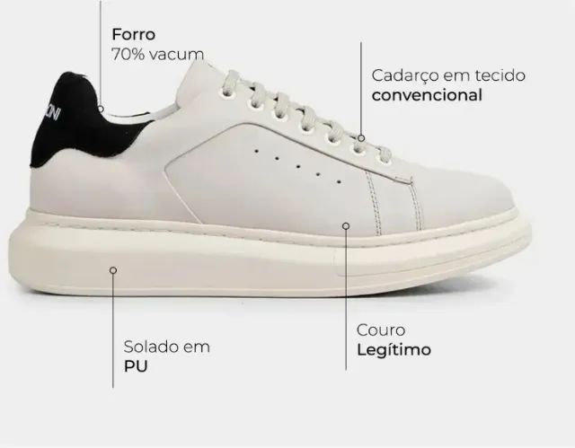 Sapatênis Masculino Ferracini Couro Sneaker Impulse Original - Foto 2