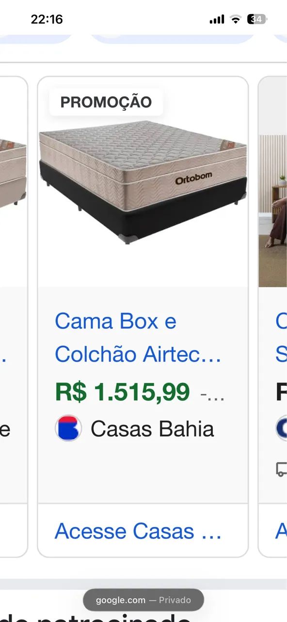 Vende se cama casal molas ensacadas pillow top - Foto 2
