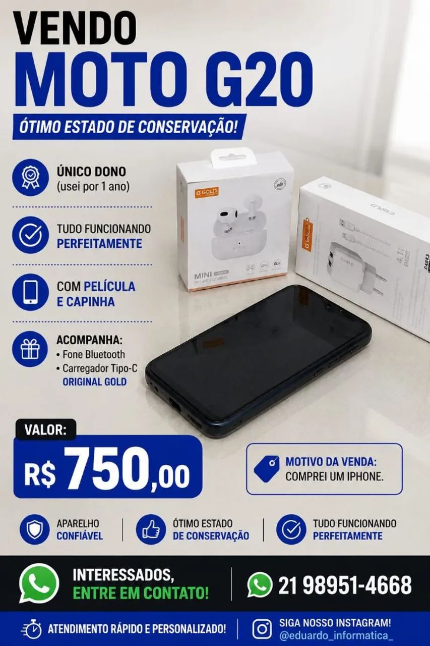 Vendo moto G20