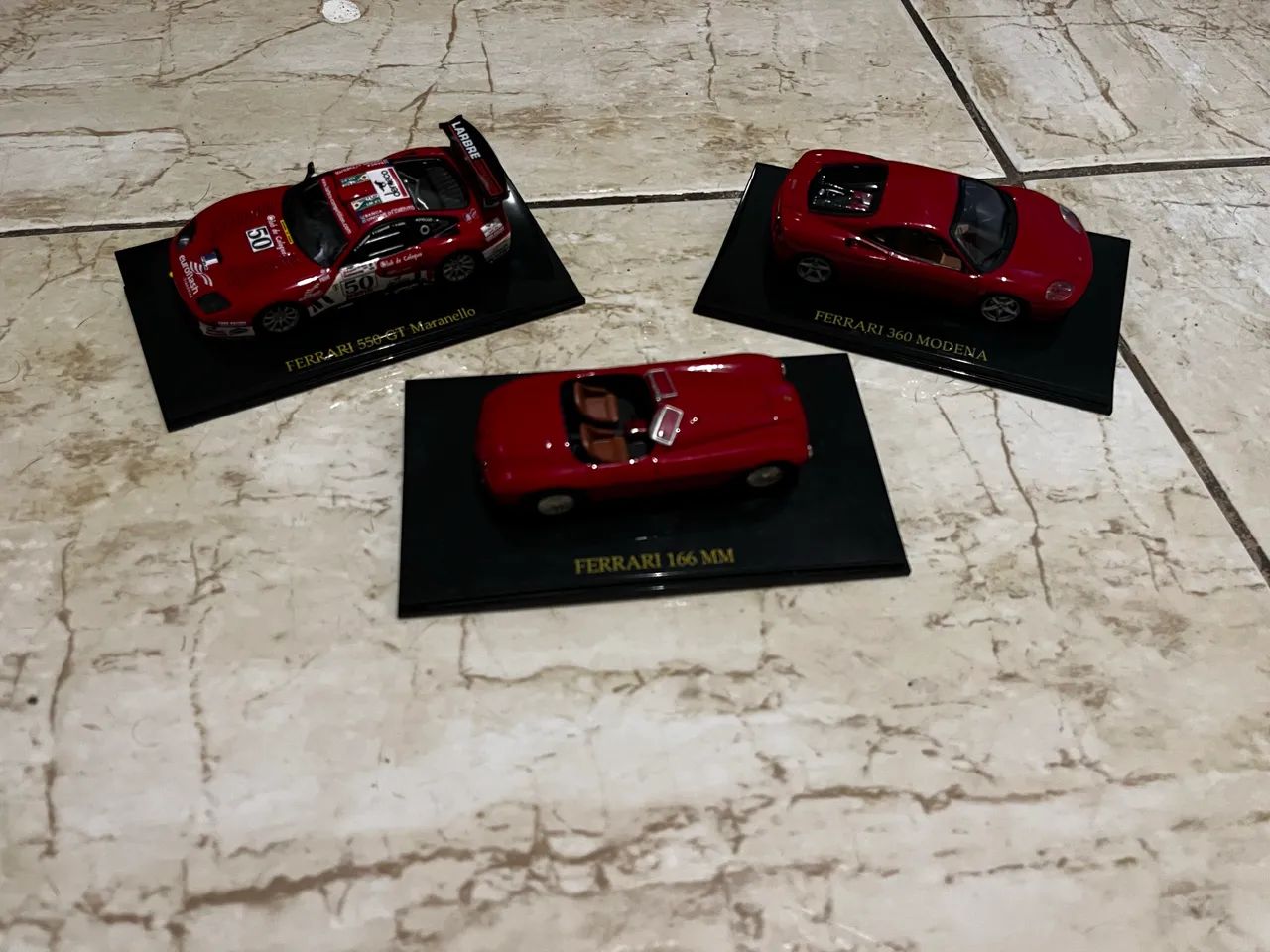 3 Miniaturas Ferrari Collection 1:43 - 360 Modena, 166 MM e 550 GT