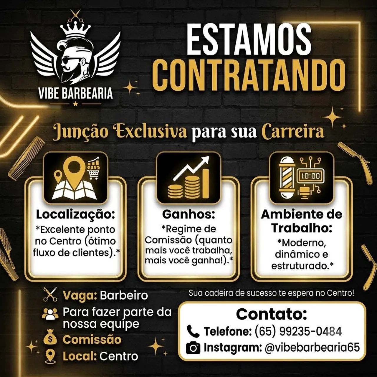 Contrata-se barbeiros 