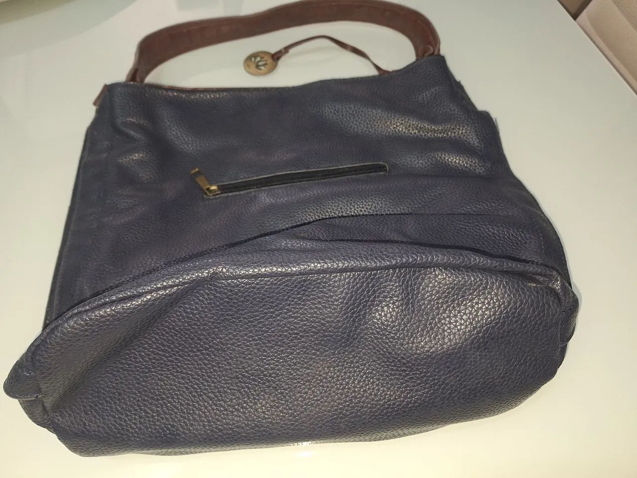 Bolsa de ombro material sintética cor azul  - Foto 2