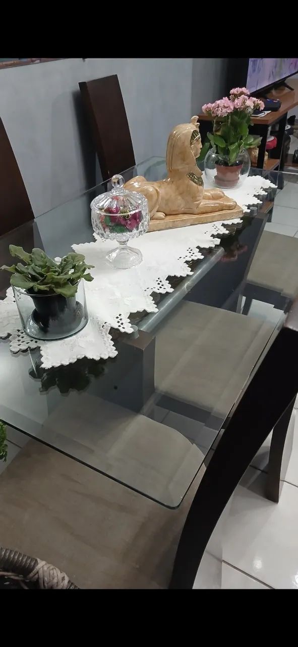 Mesa Jantar tampo vidro - Foto 4