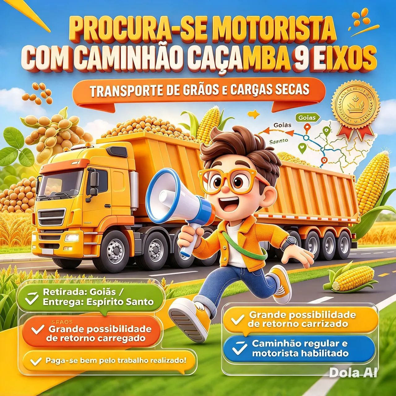 MOTORISTA CAÇAMBA 9 EIXOS