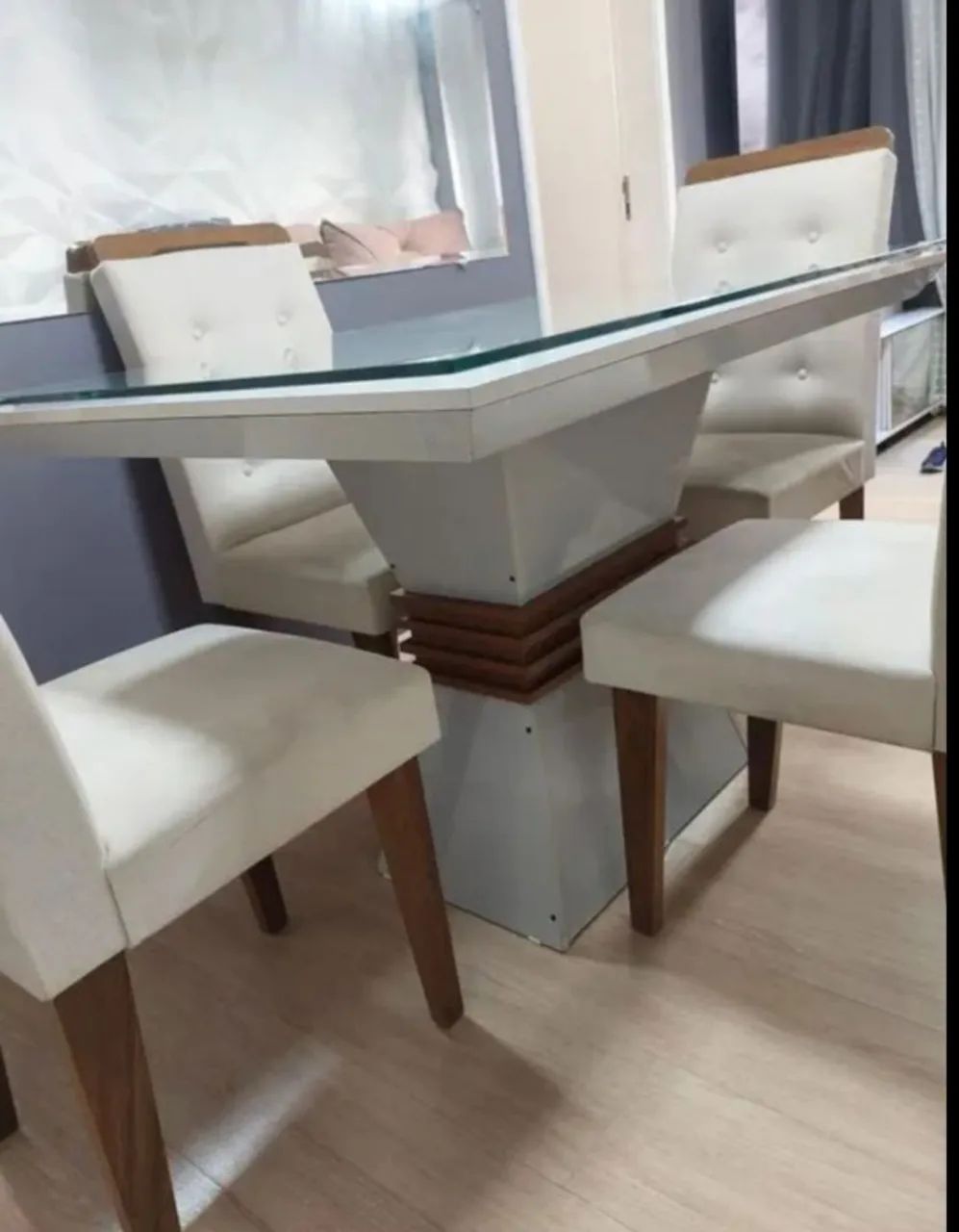 Conjunto de mesa 4 cadeiras  - Foto 3