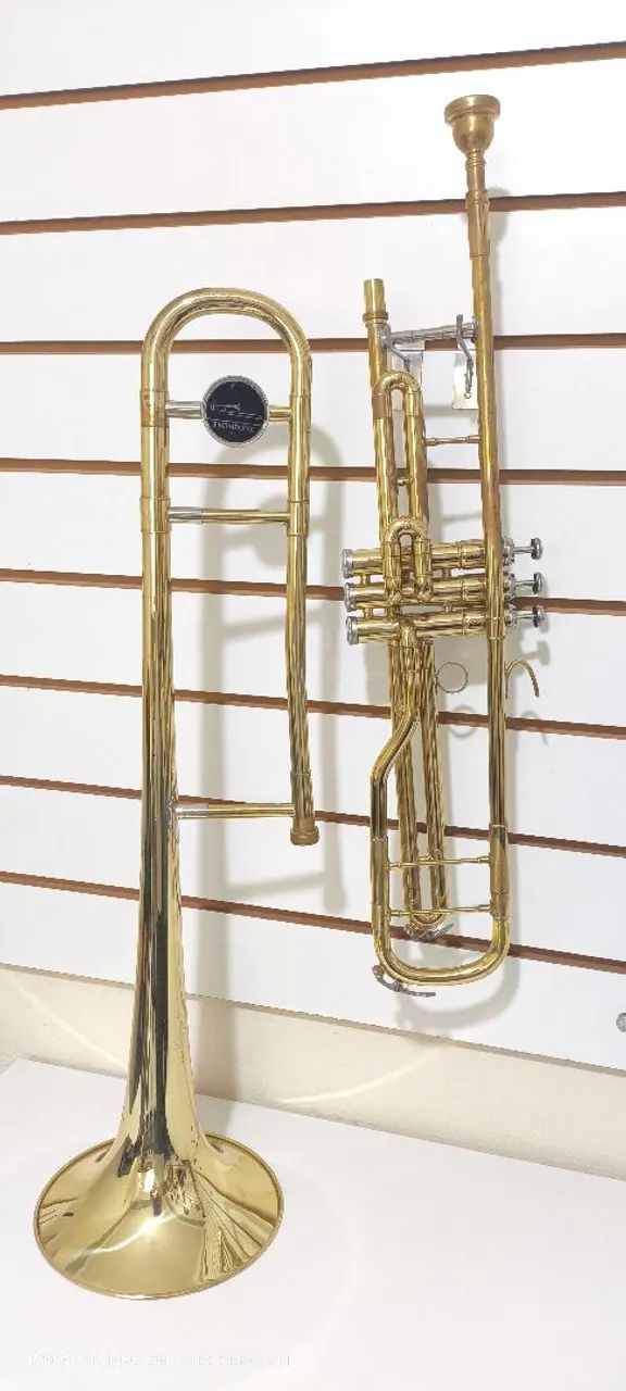 Trombone de pistos schieffer curto em dó - Foto 2