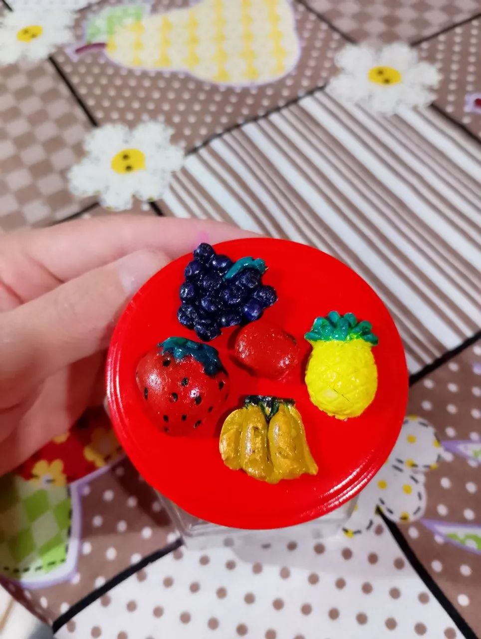 Vidros para temperos decoração de gesso + sacolinha de brinde 