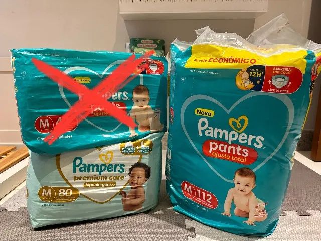 Fraldas M pampers