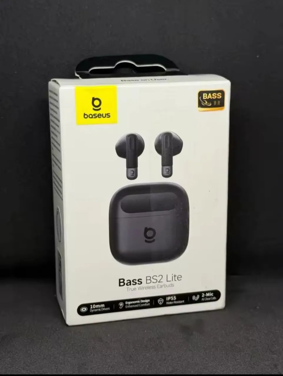 Fone Baseus bass Bs2 Lite preto  - Foto 2