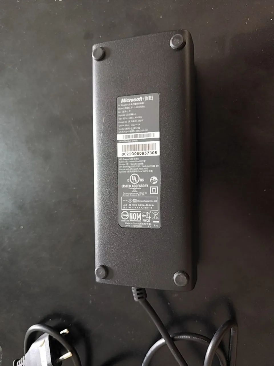 Fonte original Xbox 360 2 pinos