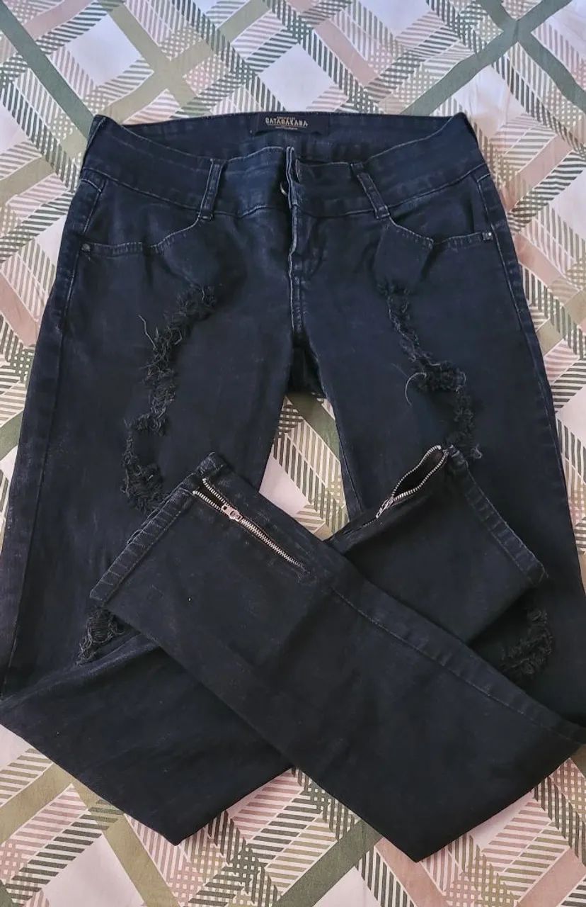 Calça jeans preta 