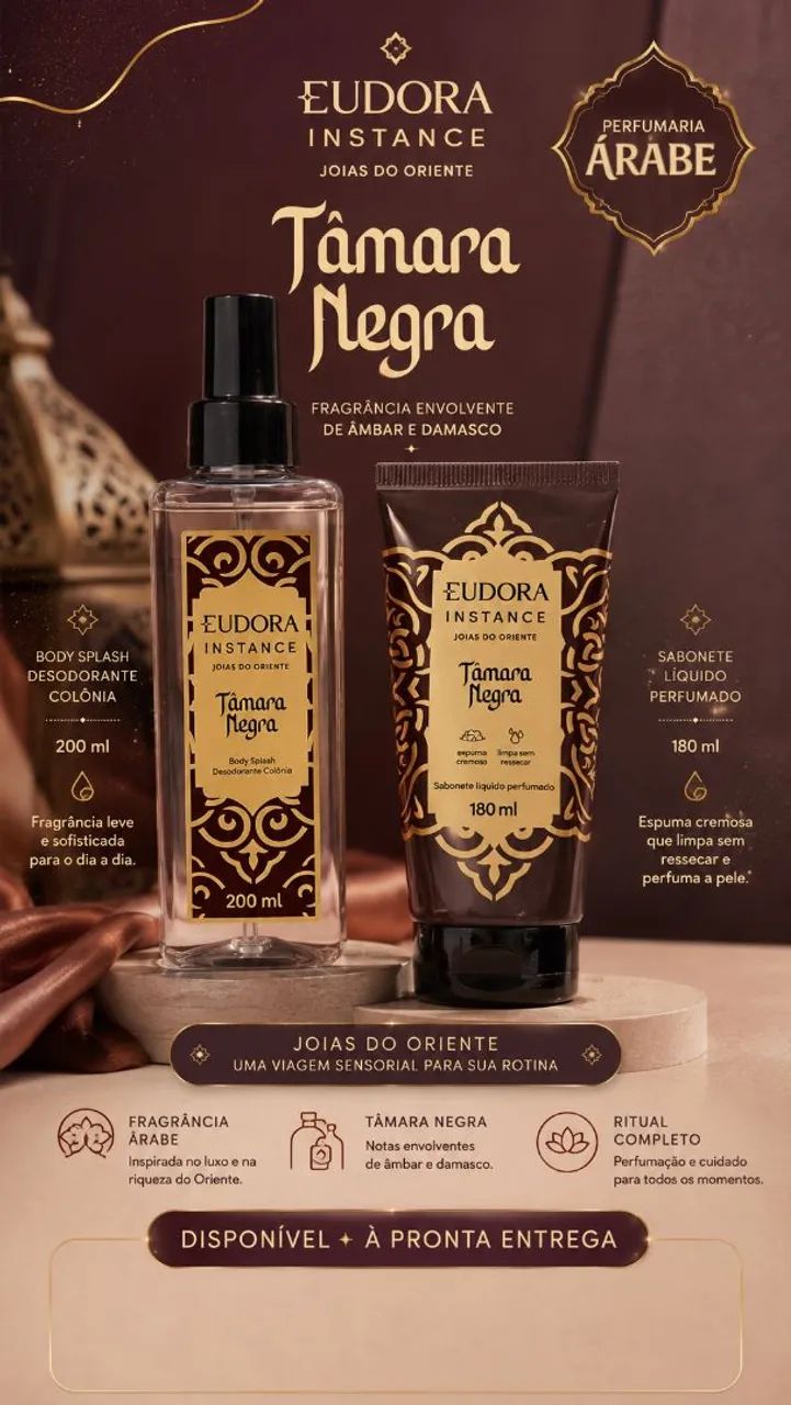 Body Splash e Sabonete Líquido Eudora - Tâmara negra - Foto 3