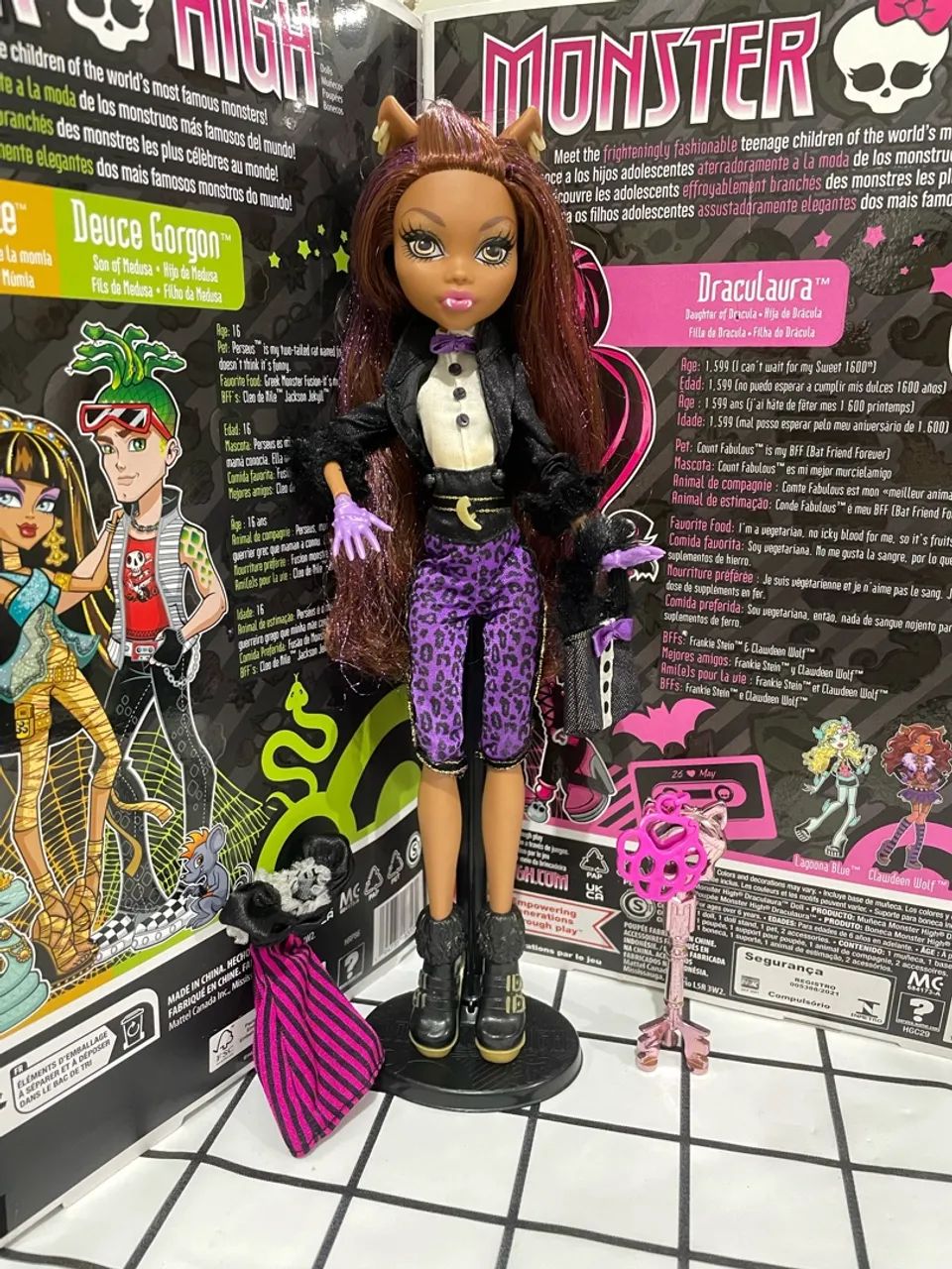 Monster high clawdeen 1600 completa 