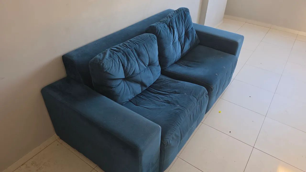 Sofá retrátil Azul - Foto 4