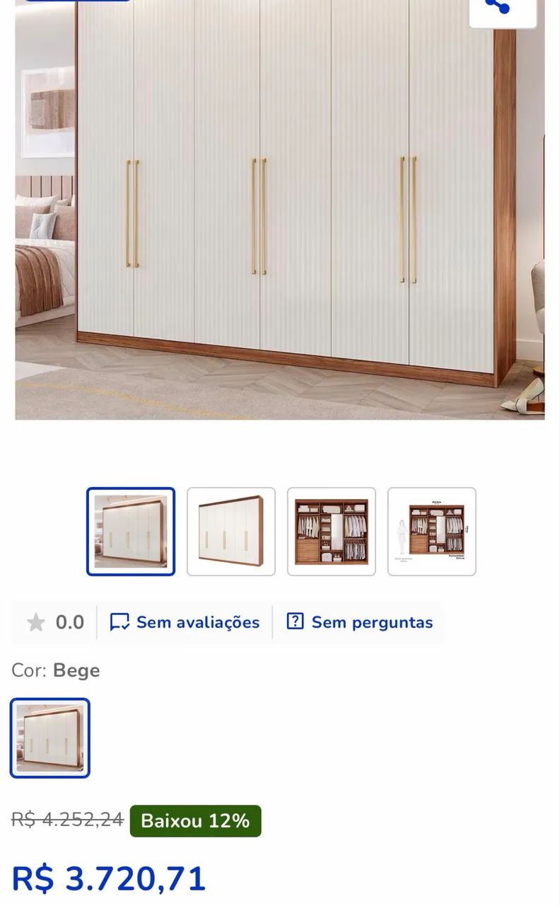 Guarda roupas 6 portas  - Foto 3