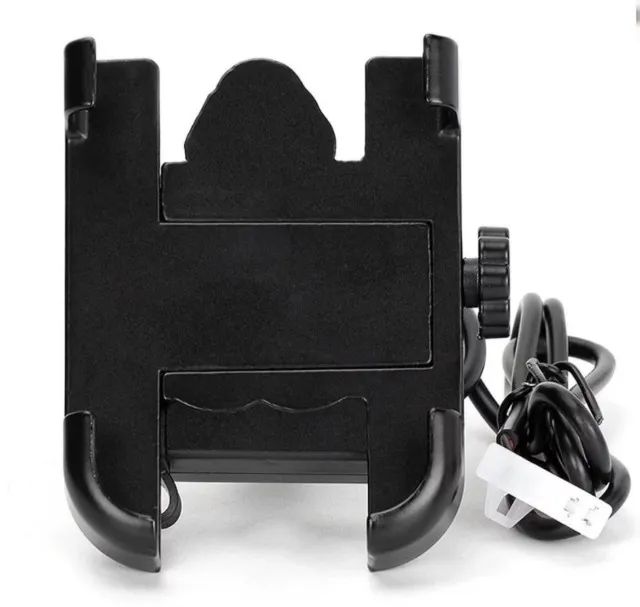 Suporte de celular para moto e bicicleta universal com carregamento USB - Foto 2
