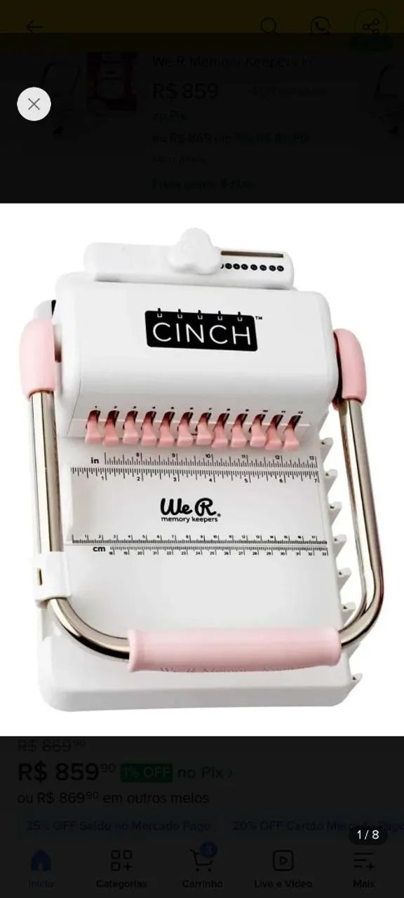 Encadernadora the cinch furo quadrado