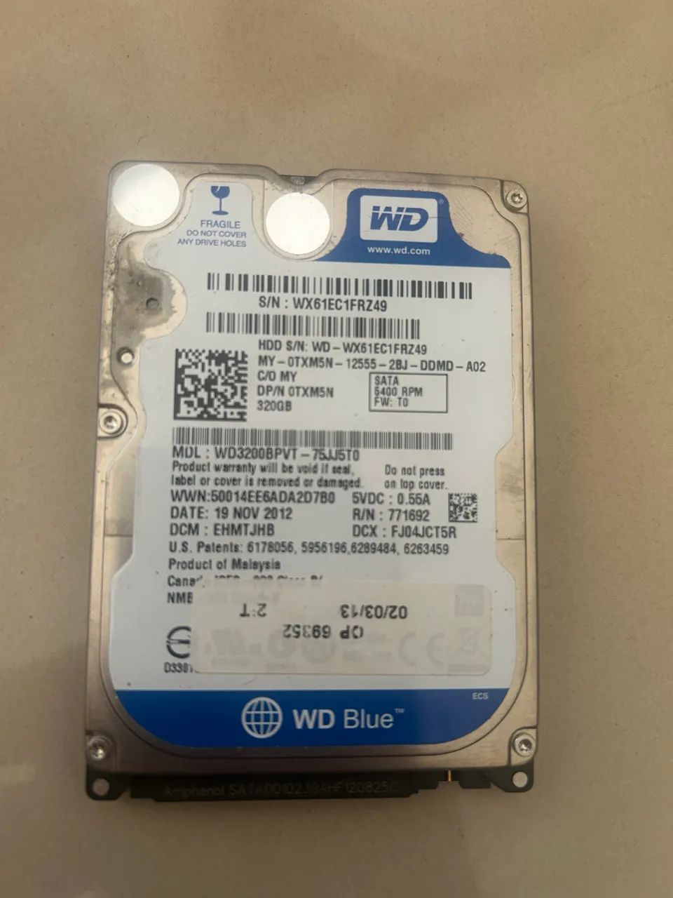 Hd 320gb Wd blue