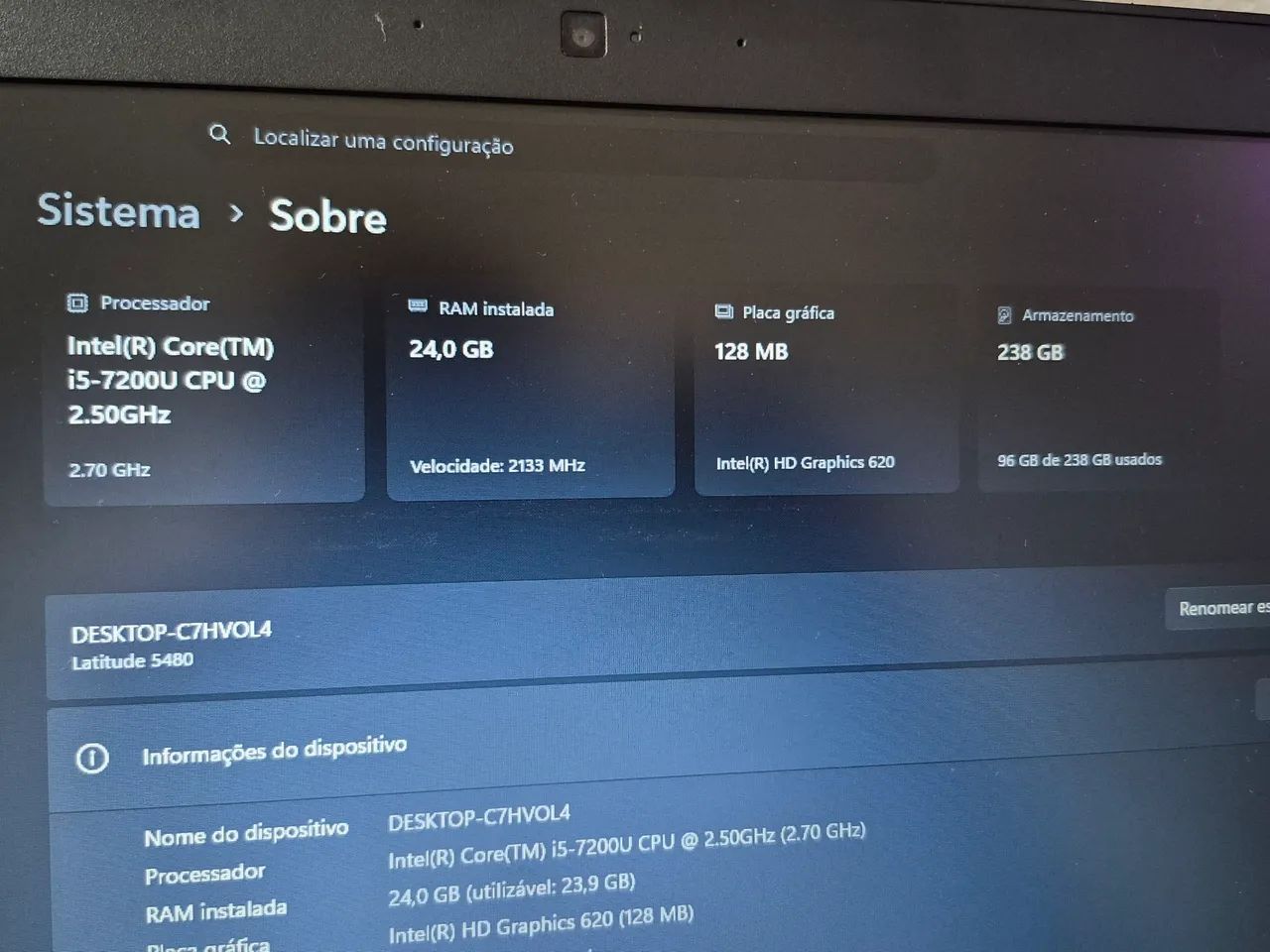 Notebook Dell Latitude 5480 I5 7200u 8gb ram - Foto 4