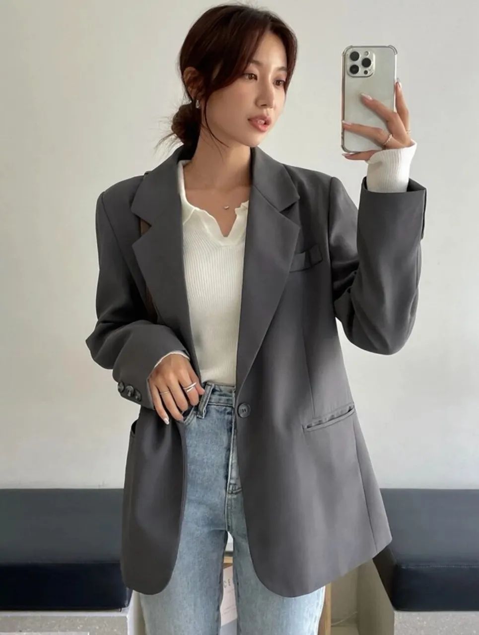 Blazer com forro e ombreiras NOVO