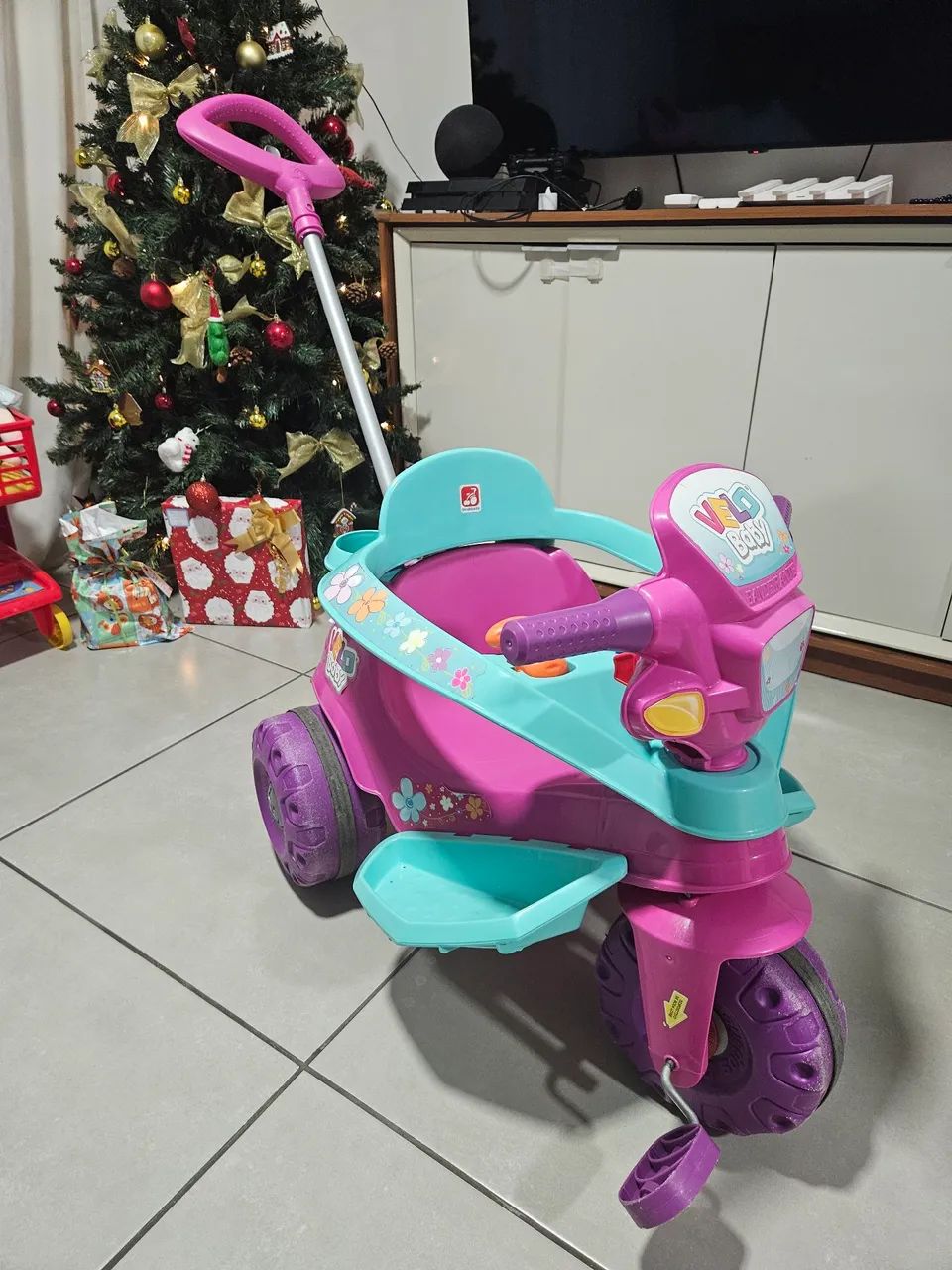 Triciclo Velobaby rosa Bandeirante - Foto 2