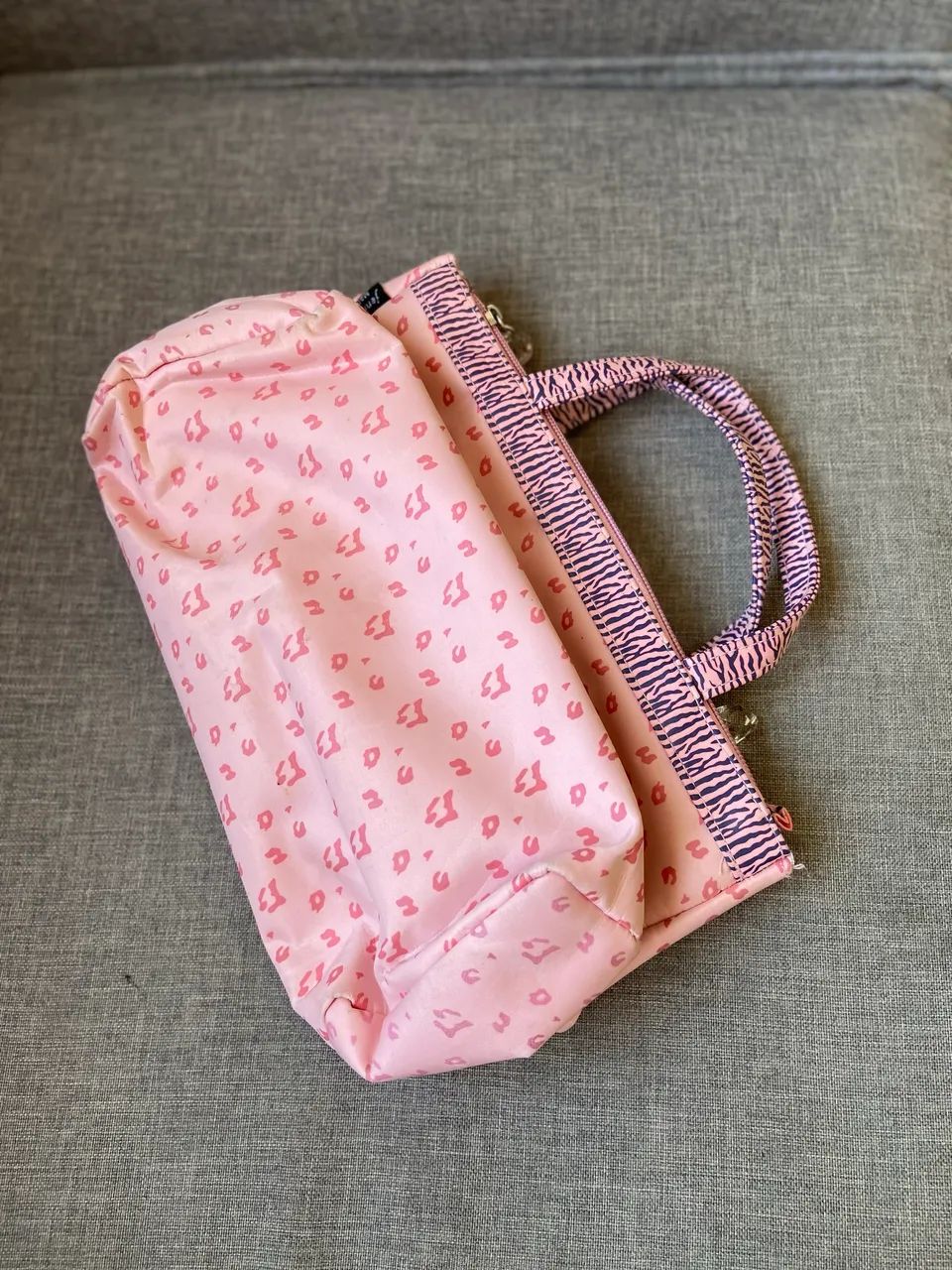 Bolsa necessaire maquiagem compartimentos rosa - Foto 3