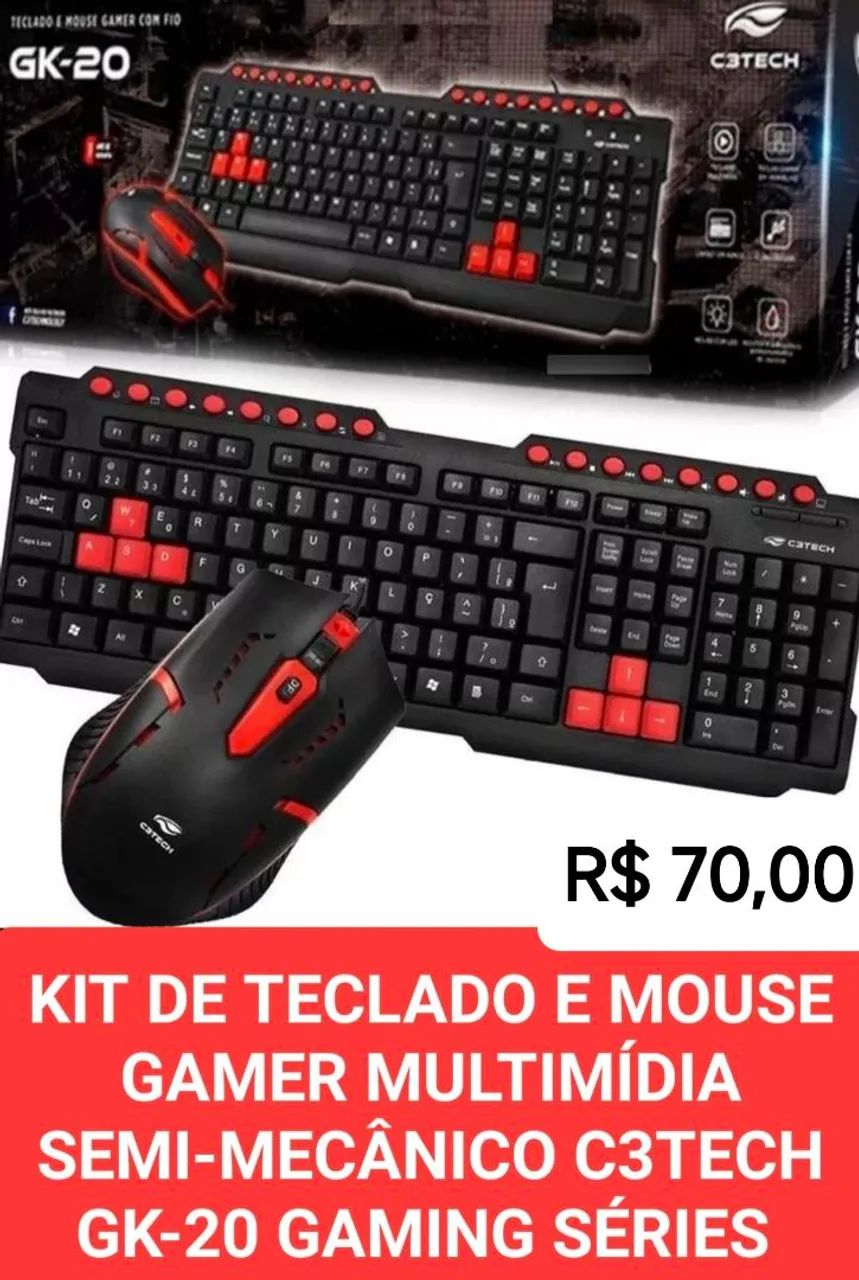 Kit de teclado e mouse 