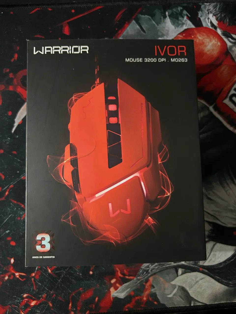 Mouse Gamer Warrior IVOR 3200 DPI - Novo e ergonômico