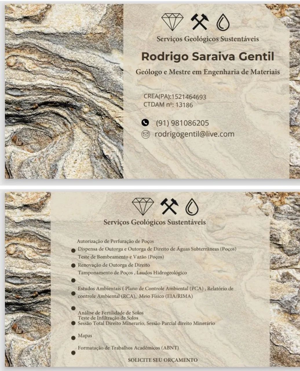Geólogo Rodrigo Saraiva Gentil 