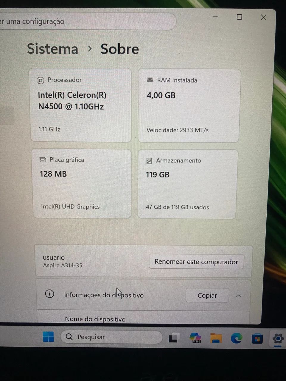 Notebook Acer