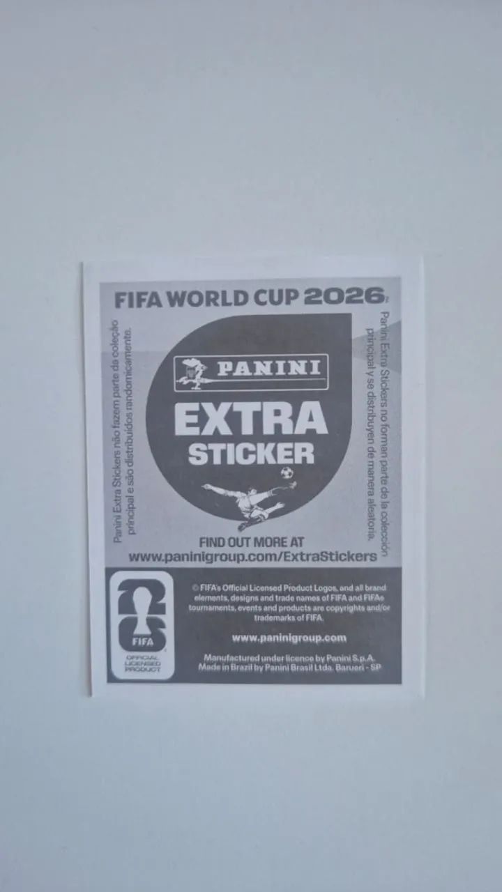 Figurinha Mbappé Extra Sticker Dourada Panini 2026 - Foto 2