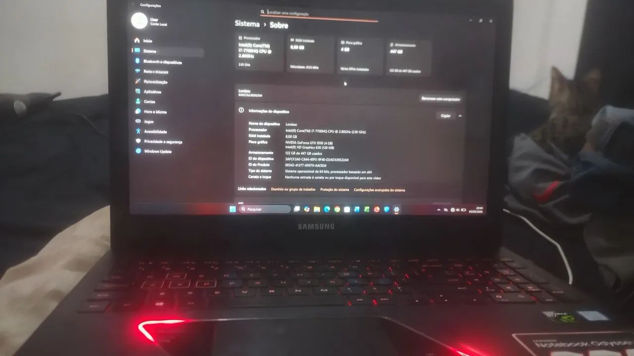 Notebook odyssey novo 